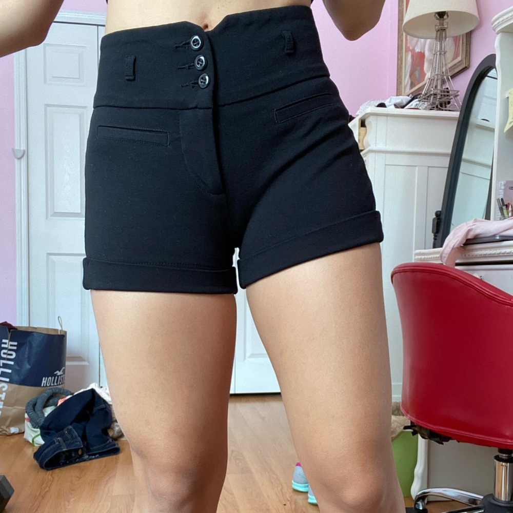 Black high waisted shorts